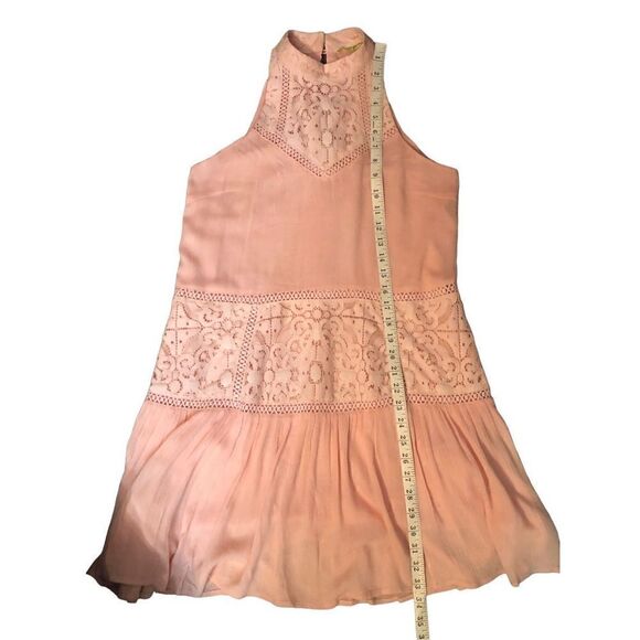 Gianni Bini Blush Pink Halter Strapless Lace Overlay Dress - Size XS - Picture 12 of 14